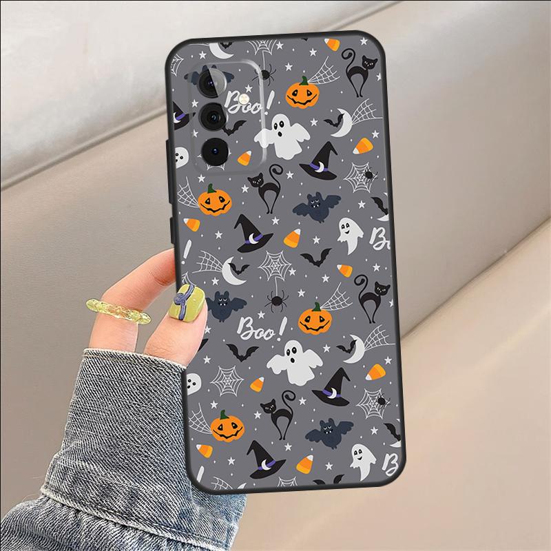 Cute Halloween Ghost Bat Case For Samsung Galaxy A35 A15 A55 A53 A33 A13 A36 A56 A26 A16 A22 A32 A52 A54 A34 A05 A06