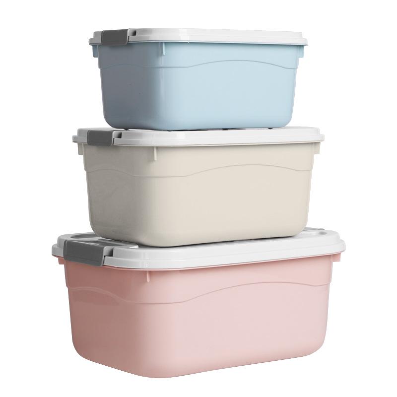 Extra Large Plastic Storage Box with Lid for Clothes, Toys, and Snacks