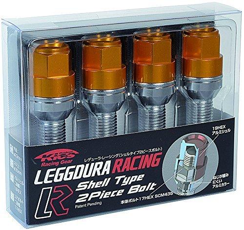 KYO-EI (Kyoei Industry) LEGGDURA RACING Wheel Bolt, M14 X P1.25, 60° Taper, 40mm Neck, Gold, KIC3540A4