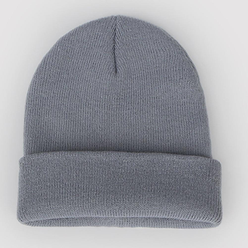 Paar Frauen Männer Mode Winter Warm Einfarbig Mode Wolle Strickmütze Mütze Beanie