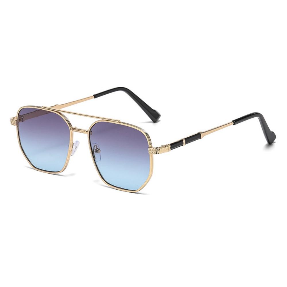 Polarized Sunglasses Lightweight Double Bridge Sunglasses Metal Frame Sunglasses Modern Uv Eyewear For Driving Outdoor Sunny