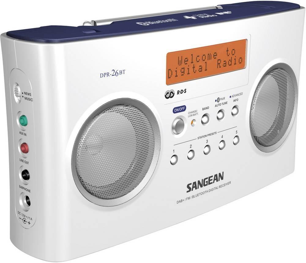 Sangean Hedonic 260 Portable Radio 2 W RMS White