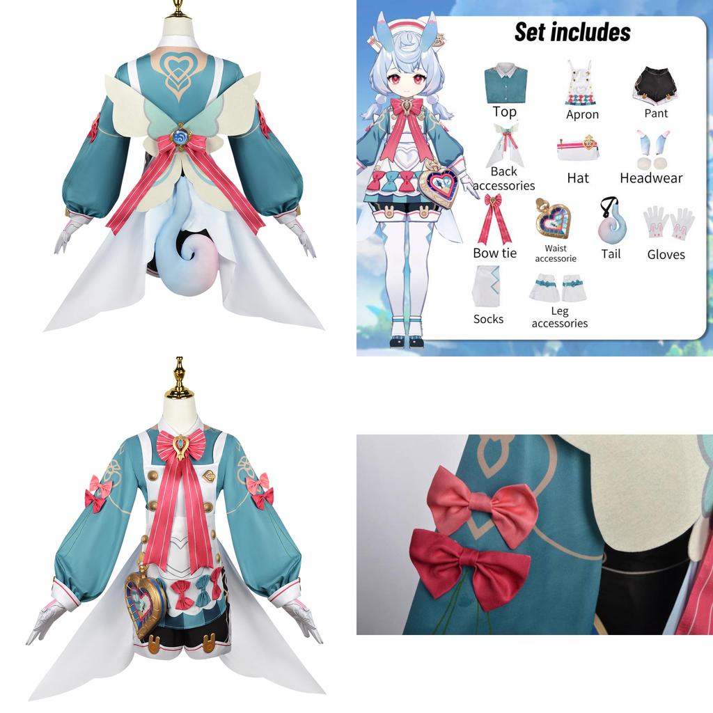 Original Sin- Higewen Cosplay Anime Game Costume Set Soft Fabric 2023 Summer Xs-xxxl