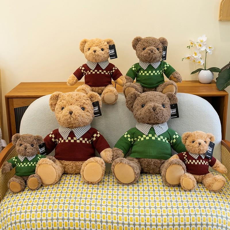 Ours en Peluche Doux Jouet Enfants Adultes Cadeau d'Anniversaire Animal en Peluche Teddy Avec Fourrure Courte et Moelleuse Rempli de Coton PP