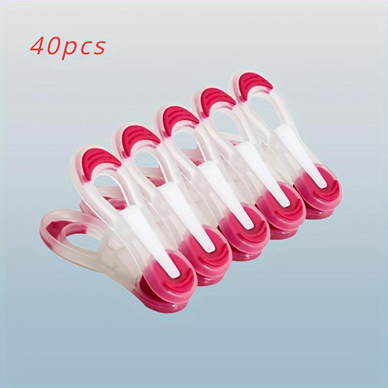 40pcs No Slip Laundry Clips with Strong Grip , Durable PP Plastic, Weather Resistant , Colorful Design for Home, Travel, Outdoor Use