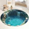 Optical Illusion Pool-Themed Round Rug – Machine-Washable Non-Slip Floor Mat for Entryway Bedroom & Living Room
