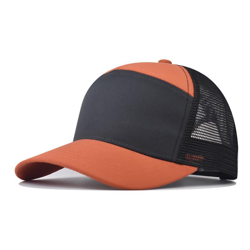 Cotton Mesh Cap With Short Brim And Geometric Style For Summer Hiking And Casual Wear