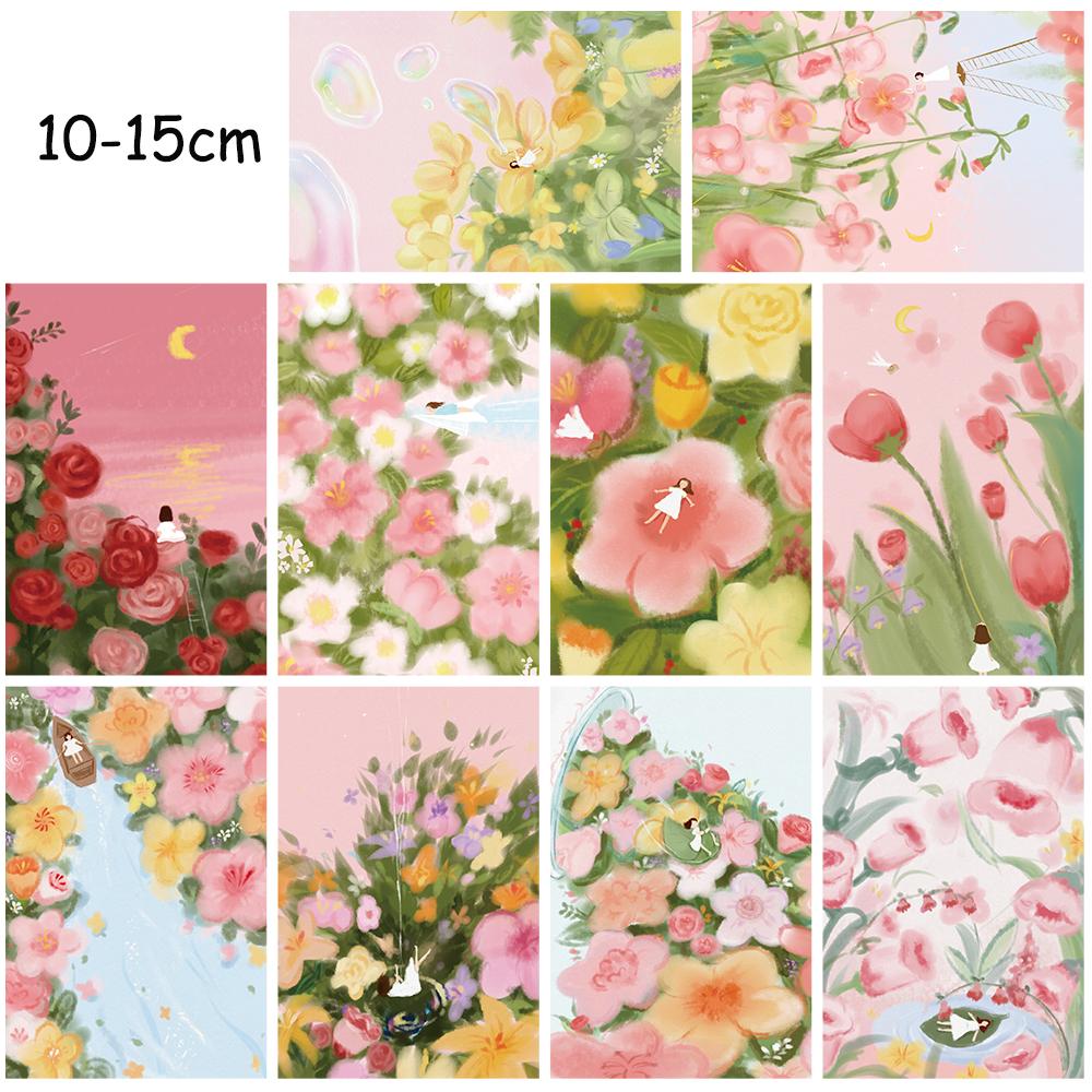 

10PCS 10×15CM This Mortal World original Card Wall Stickers Posters Skateboard Landscape Coffee Art Pictures Bar Decoration