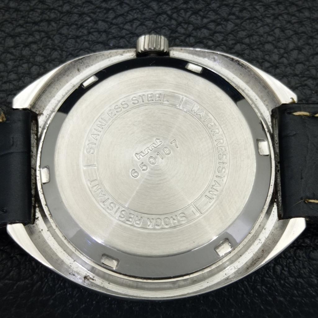 MONTRE INDIENNE AUTOMATIQUE HMT KANCHAN DELUXE 6501 POUR HOMMES À CADRAN ROUGE D'OCCASION a432206-2 R110-a432206
