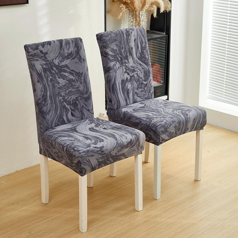 Printed Chair Covers Adjustable Dining Chair Cover Big Elastic Chairs Protector Kitchen Wedding Desk Stretch Modern Geometric
