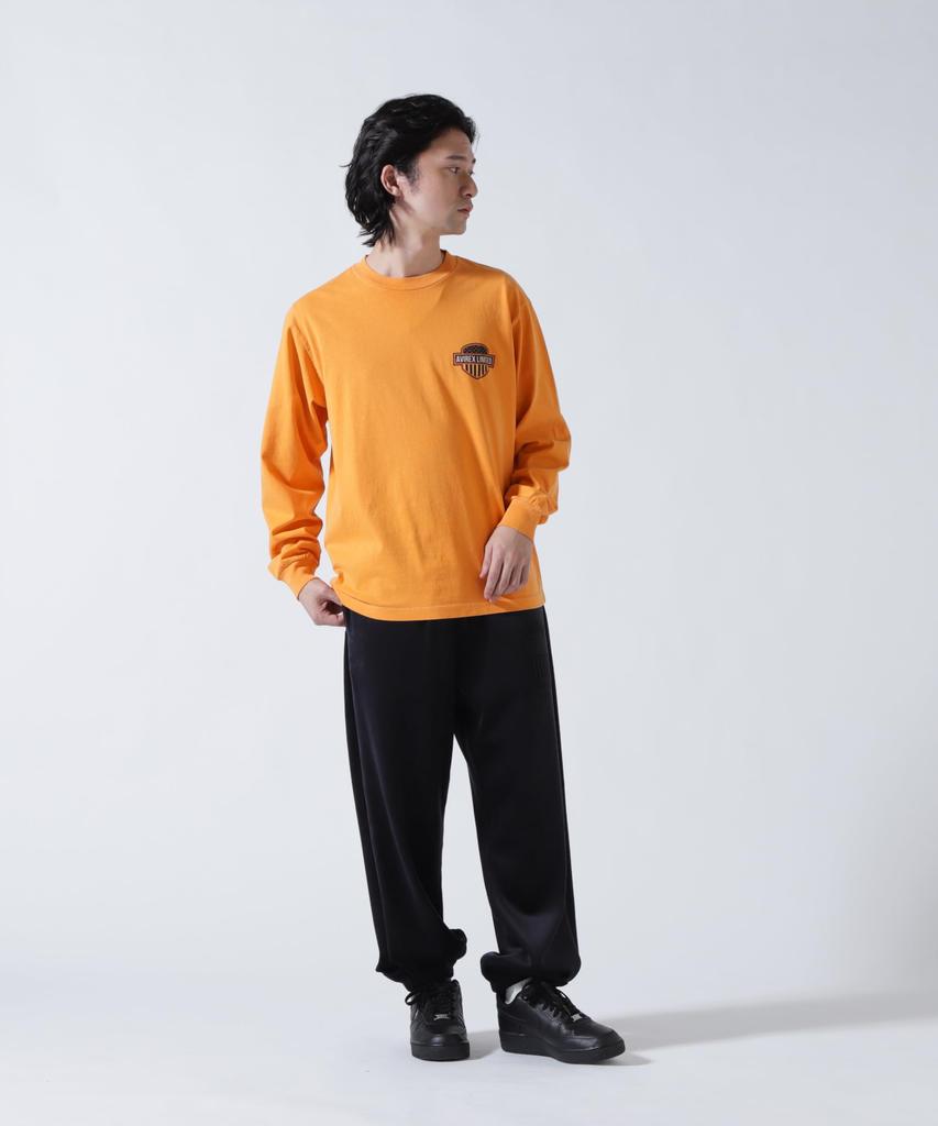AVIREX T-SHIRT EAGLE L/S Uomo 2XL Arancione 783-6130003
