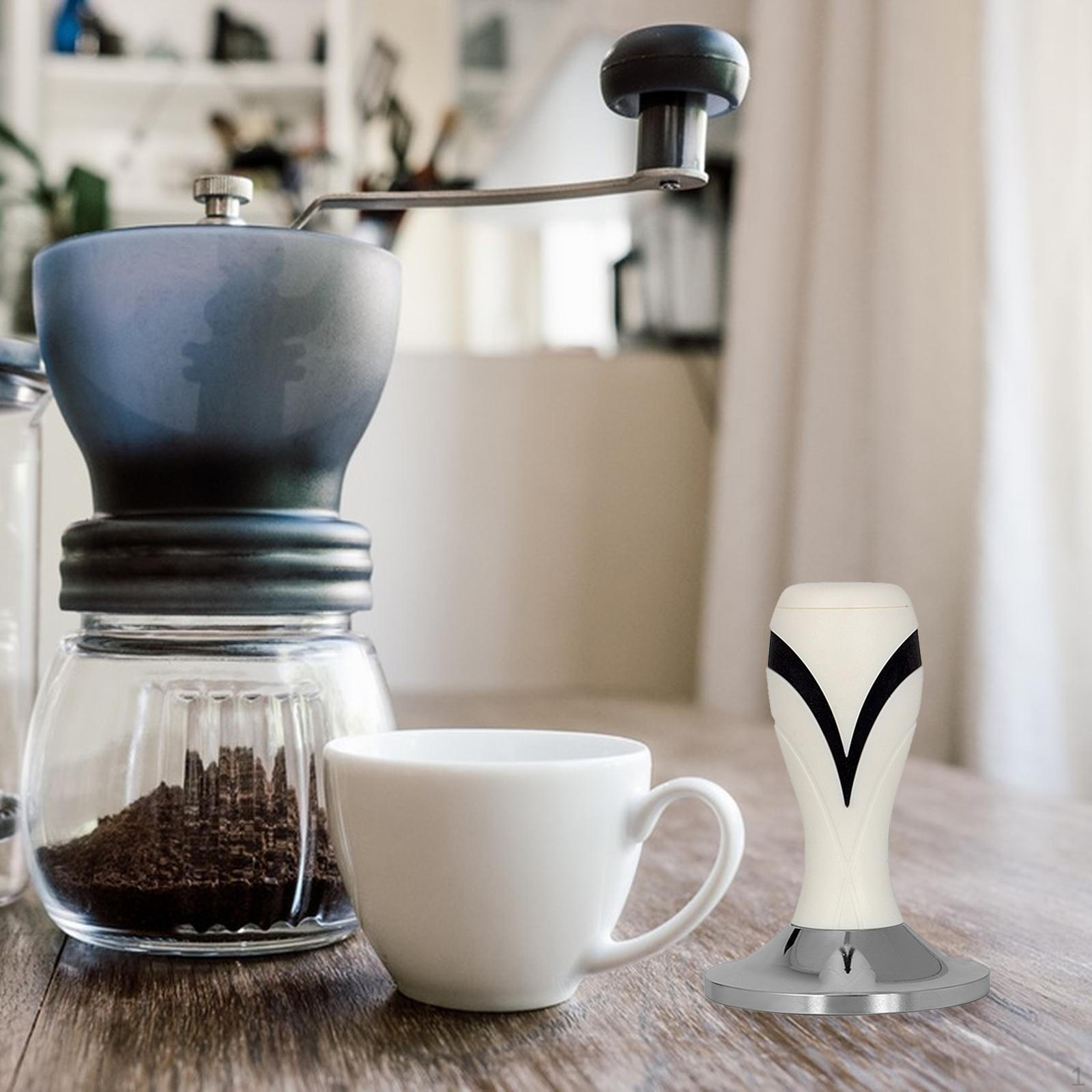 

Инструмент для распределения кофе Темпер Бариста Распределитель порошка Плоская ручка основания 58mm белый