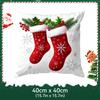 Christmas Socks Theme Pillowcase Bedroom Sofa Cushion Cover 100% Polyester Living Room Soft Cushion Pillowcase Home Decor
