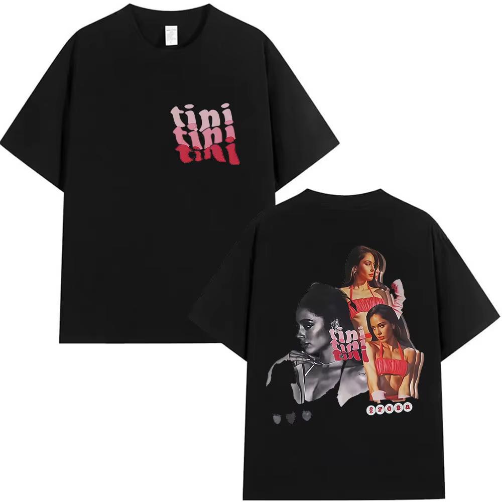 Singer TINI STOESSEL Futtura Tour 2026 Album Merch Tshirts UNISEXs Women Pop Music Short Sleeve Tshirts Fashion Summer Shirts 2XL