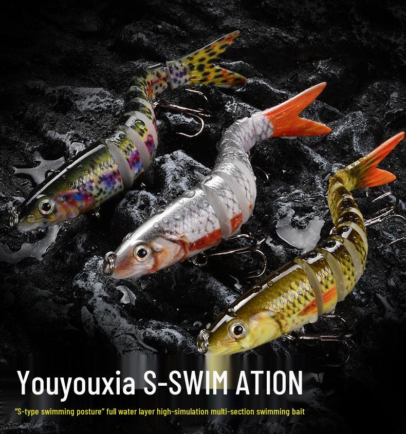 9-Section Bionic Loach Soft Bait Set: Long Cast, Slow Sinking, 10cm/10g, Realistic Fishing Lure