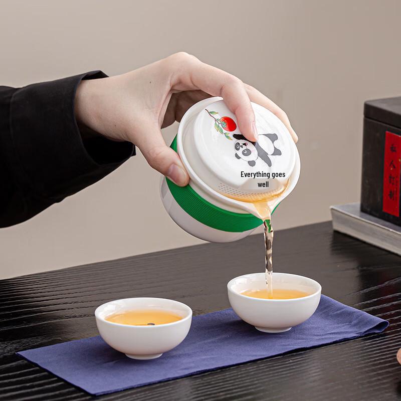 Panda Ceramic Travel Tea Set