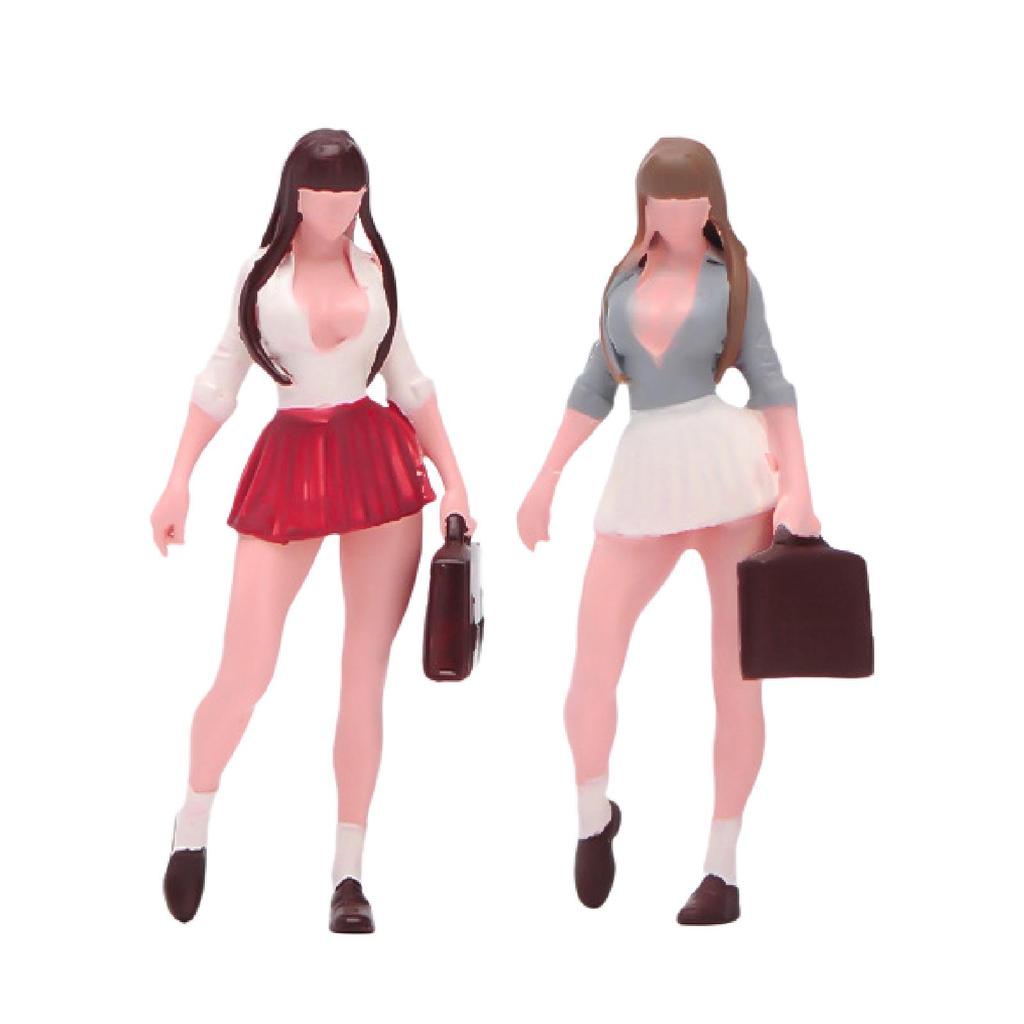 1/64 Girl Figure Resin Figures Character Miniature People Model Sand Table Layout Decoration Micro
