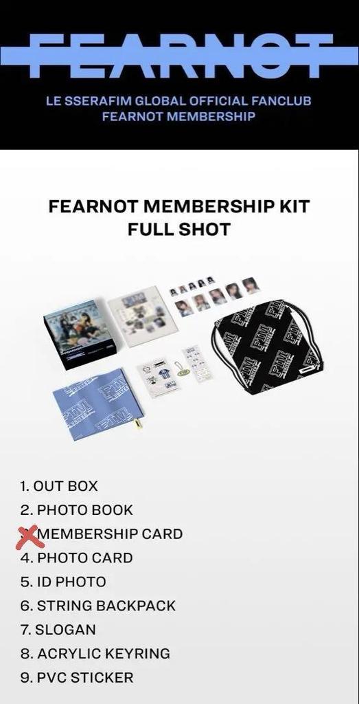 [USED] LESSERAFIM FANCLUB FEARNOT MEMBERSHIP