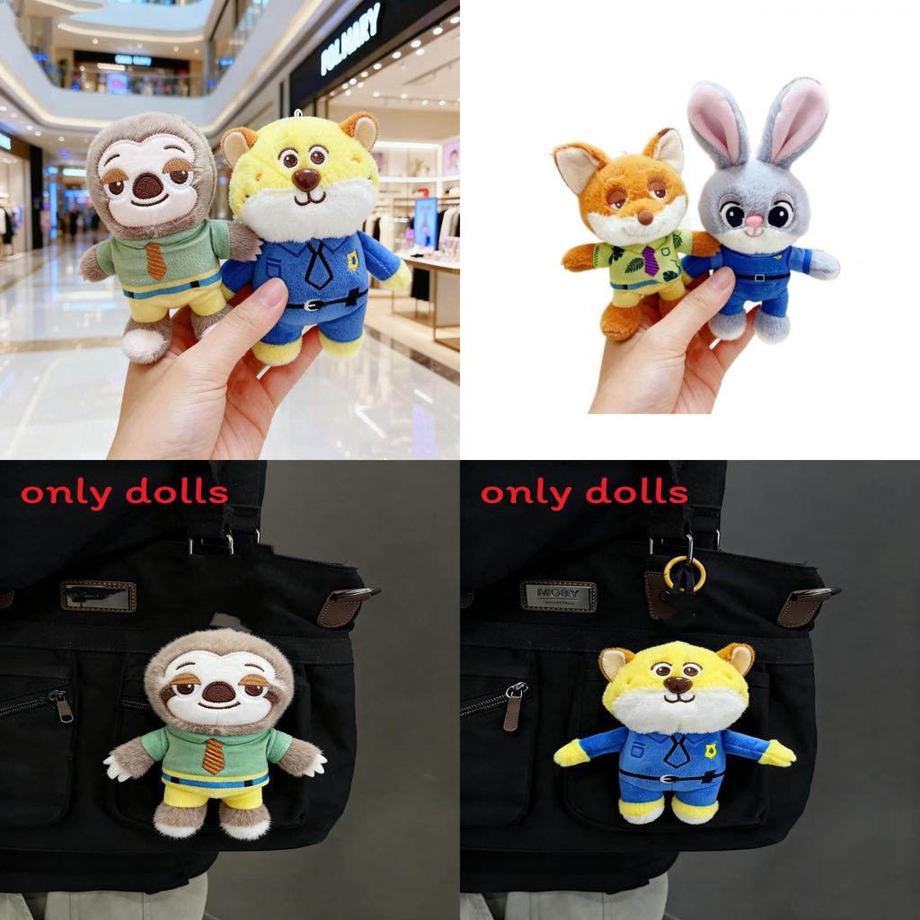 Zootopie Mignon Judy Nick Paresseux Et Benjamin Porte-clés Peluche Pour Enfants Et Collectionneurs