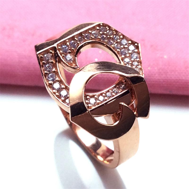 Фиолетово-золотое спиральное кольцо с цирконами, покрытое розовым золотом, легкая роскошь, персонализированного цвета, золотое открытое кольцо