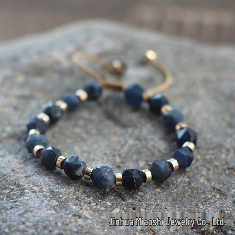 Bohemian Woven Rhombus Cut Tiger's Eye Crystal Bracelet