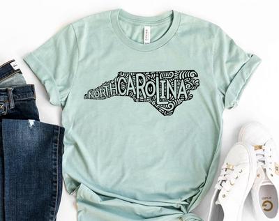 North Carolina T-shirt, North Carolina Pride Shirt, Travel T-shirt, Ncaa Shirts, Travel Gift, North Carolina Football Top, Christmas Gift