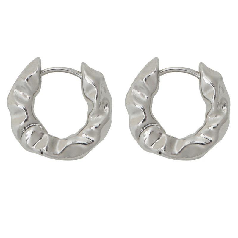 Geometric Irregular Textured Earrings - Trendy Korean Fashion for Women