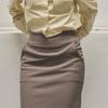 Eiaenlei Ar_Simple Side Pocket Slim Skirt_Beige