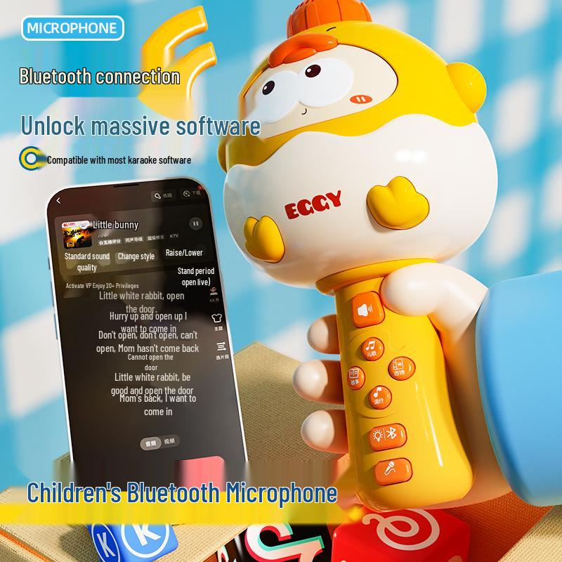 

Bluetooth Kids Cute Duck Karaoke Microphone and Voice Changer Toy
