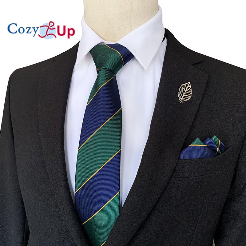 Conjunto de gravata de duas peças com flores para homens, listra, gravata, lenço de mão, paisley, xadrez, gravata