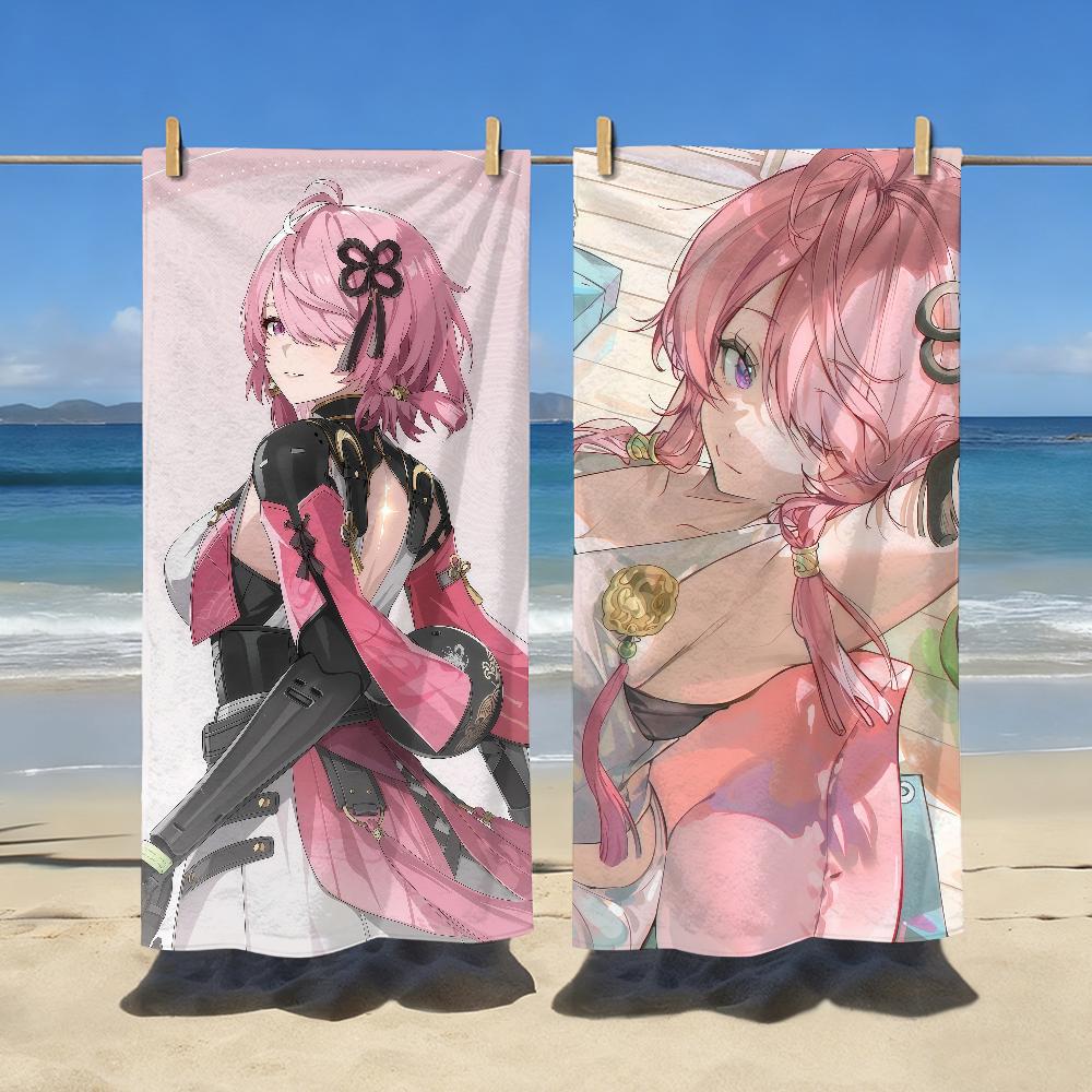 Game WuWa Taoqi Towel Sports Quick Dry Travel Camping Gear Sandproof Soft Light Large Beach Towel