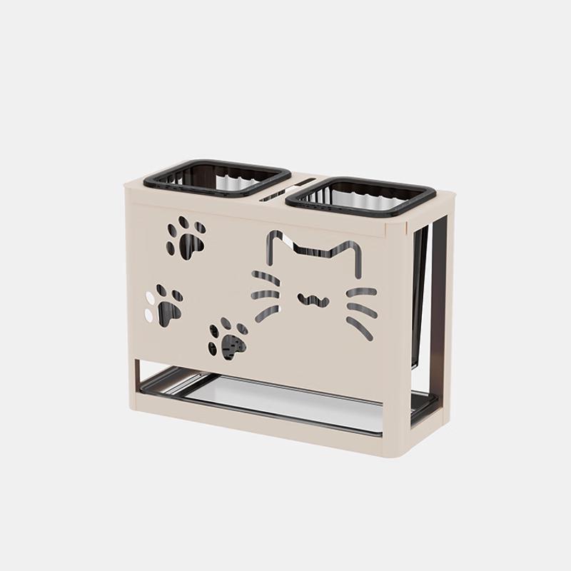 

Cat Design Wall-Mounted Draining Chopstick Holder