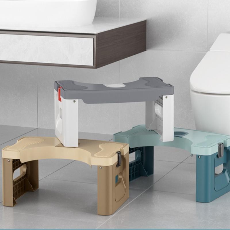 Foldable Toilet Squat Stool Portable Non Slip Footstool for Adults Kids Space Saving Bathroom Storage Accessories