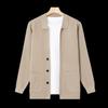 Pierre Cardin Men's Premium Wool-Blend Knit Cardigan with Lapel Collar