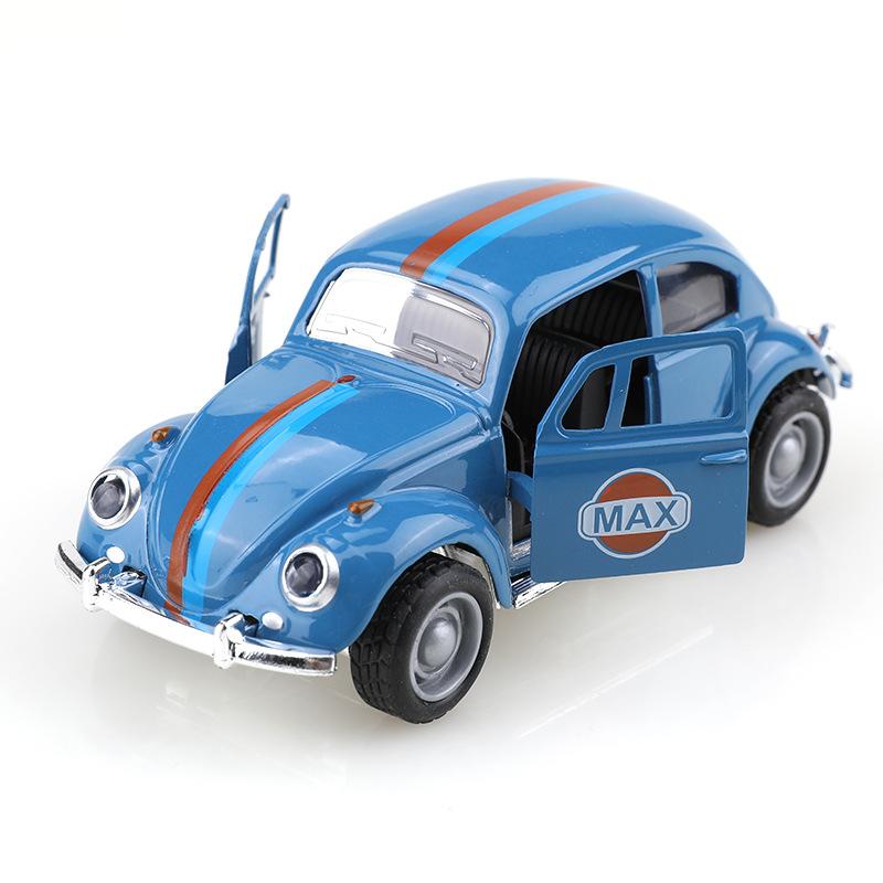 ABAW1 11cm Mini Alloy Retro Classic Car Model 1:38 Simulation Pull Back Diecast Vehicle Model Decor Collection Gifts For Kids Boys Toy