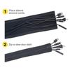 1/2/4 PCS Flexible Cable Management Sleeve Cord Organizer with Zipper Universal Cable Sleeve Wrap Cover Home Office Desktop
