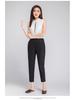 Women's High-Waist Cotton Linen Cigarette Pants - Summer 2025, Petite Eight-Point Casual, Straight Leg
