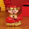 Solar Powered Nodding God of Wealth Ornament Yuanbao Design Wealth Attraction Wealth Attraction Koi Decoration New Year Gift ABS