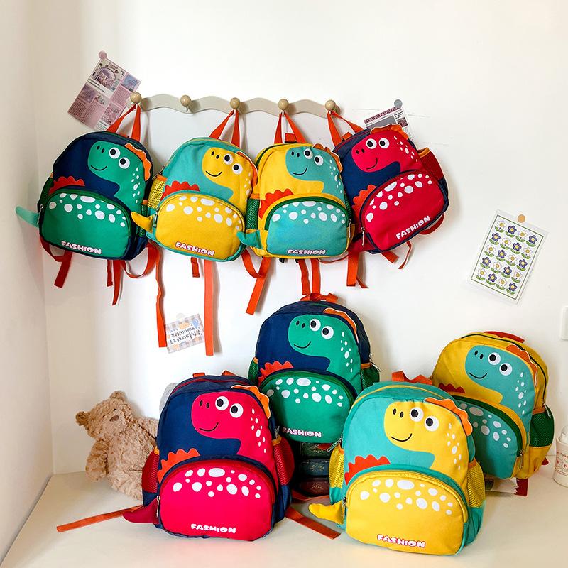 Anti-Lost Children'S Schoolbag Cartoon Dinosaur Kindergarten Children'S Lightweight Backpack Boys And Girls Travel Bag