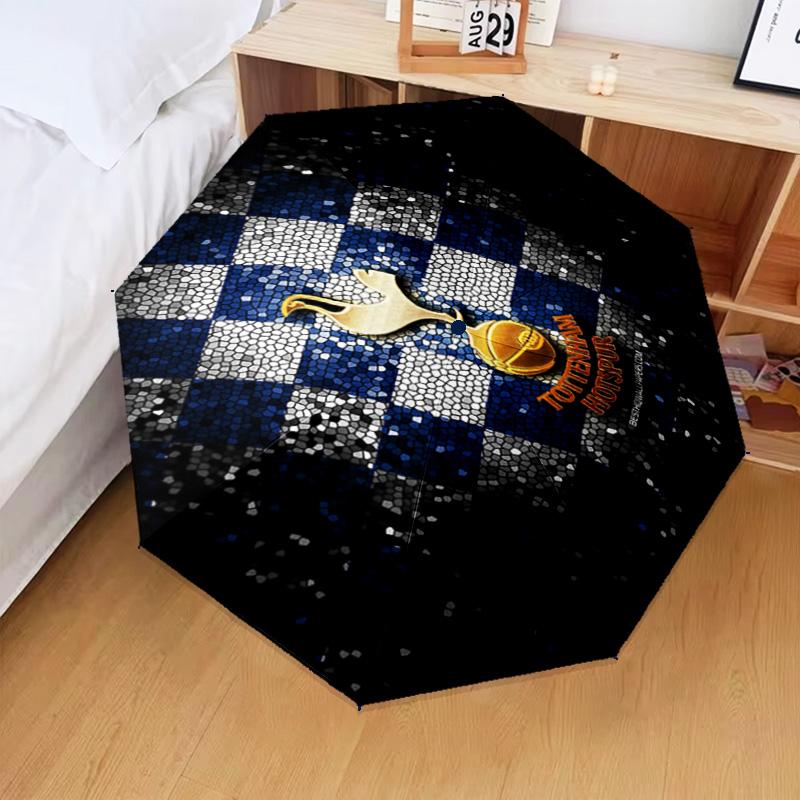 1PC Fc Crest Design Printed Umbrella Folding Umbrella, Automatic Umbrella 8-Frame for Travel, Camping Fan Gifts Christmas Gifts
