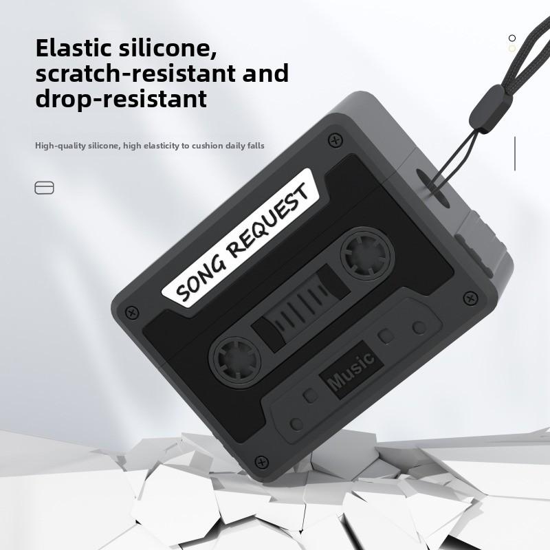 3D Retro Cassette Tape Design Case for Airpods Pro 3 Silicone Protective Cover with Lanyard for AirPods Pro3 Funny Classic Tape