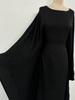 Yiduo Duo Waist-Slimming Batwing Sleeve Dress with Belt