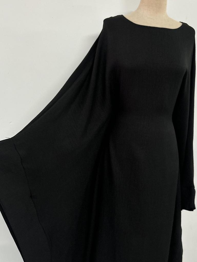 Yiduo Duo Waist-Slimming Batwing Sleeve Dress with Belt