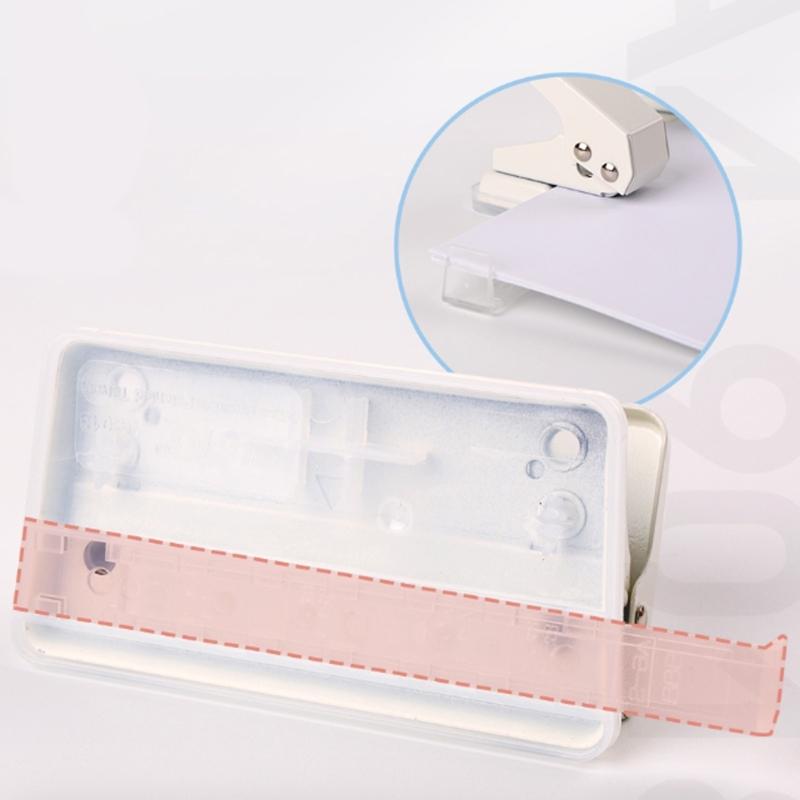 Paper Puncher Punching Machine 2 Holes Punch Portable Paper Punch Manual Puncher Office School Supplies for Student