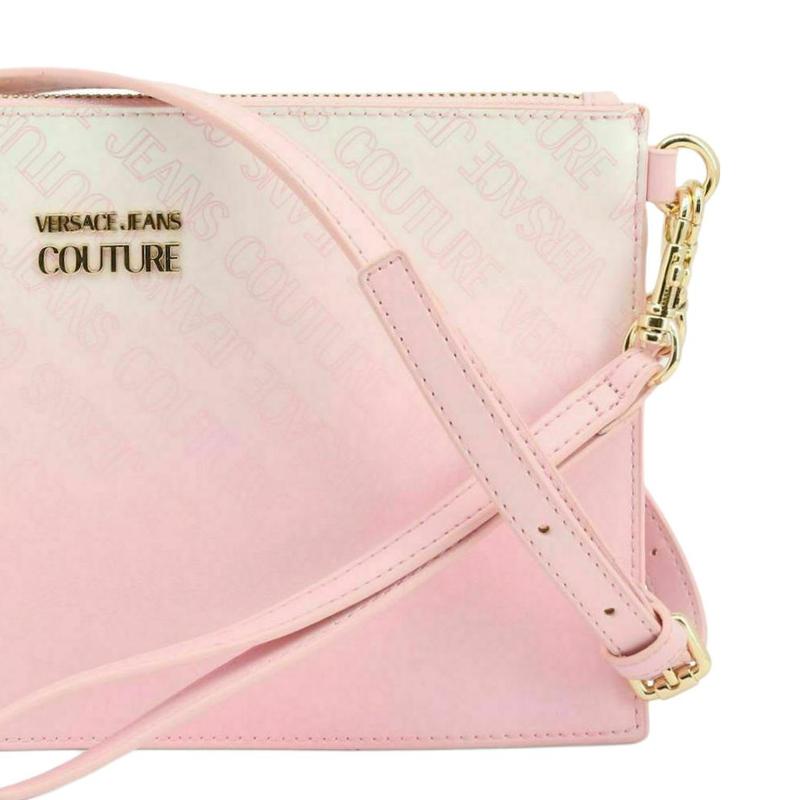 New VERSACE JEANS COUTURE Leather Wrist Bag, Clutch, Envelope Bag, Crossbody Bag Trumpets Women's Pink E1VWAB6X-71899-426