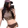 2026 Women's Striped Knit Bikini: Sexy Push-up Two-piece Swimwear