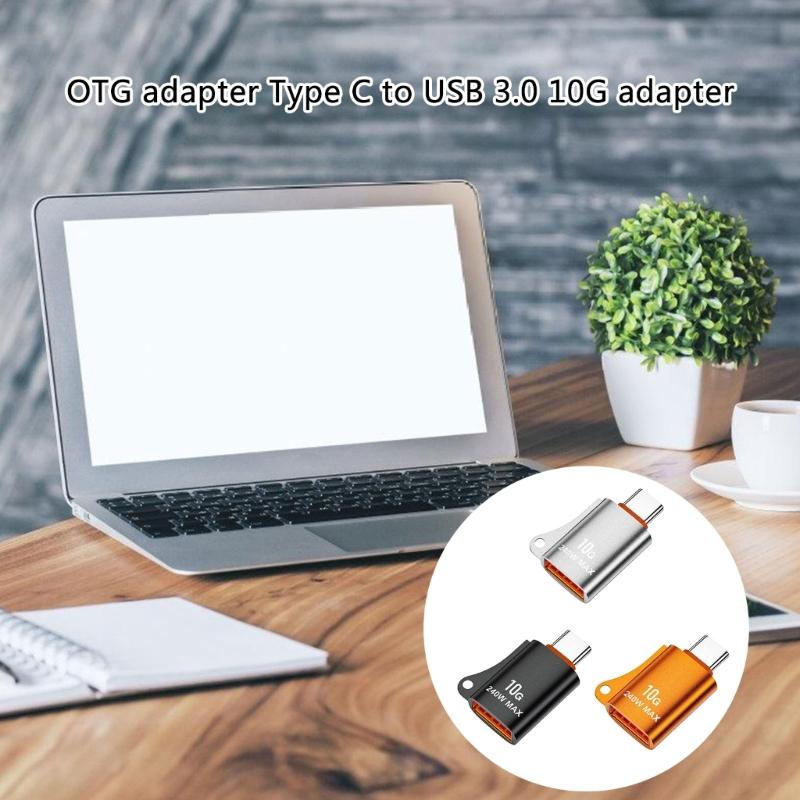 Metal USB C Type C Male to USB 3.0 Female OTG Data Sync Data & Charging Converters Adapter for Cameras Phones Laptops