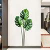 Removable Artificial Green Plant Wall Sticker for Bedroom and Living Room Home Decor Background Self Adhesive Peel and Stick