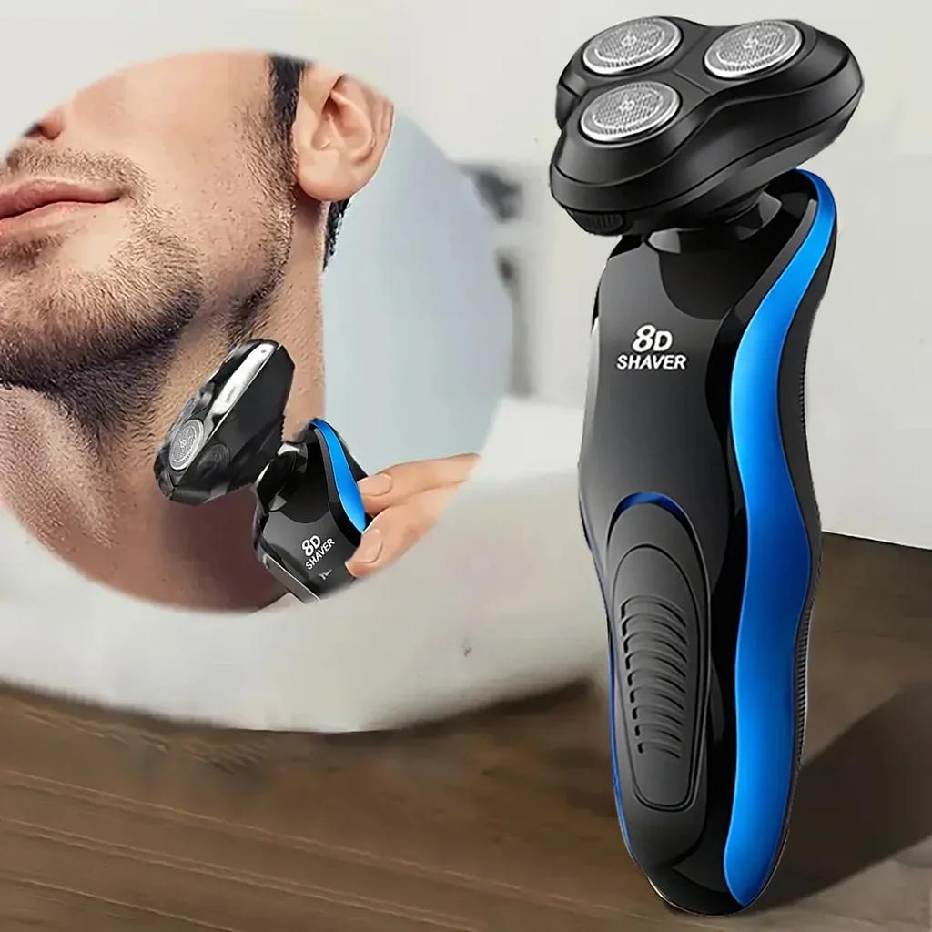 1PC Multi-Functional Men's Grooming Kit - 8D USB Rechargeable Electric Shaver for Face/Beard/Body Waterproof & Washable