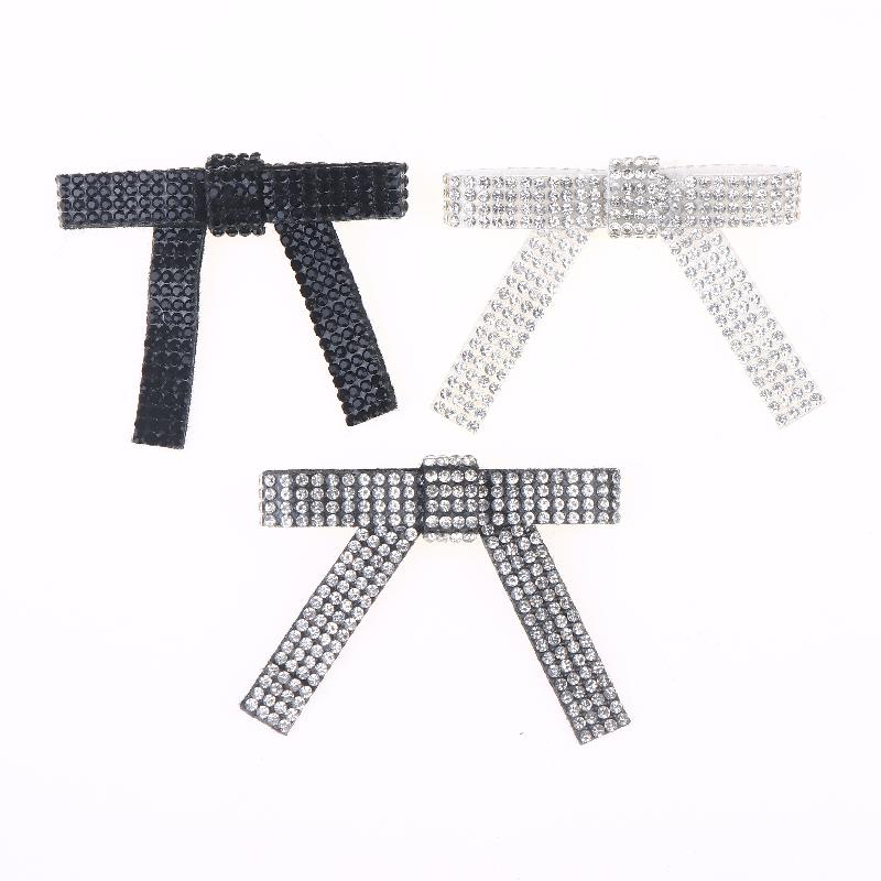 Handmade Pu Rhinestone Bow Brooches For Women Unisex Knot Pins Event Party New Vintage Gifts Backpack Decoration